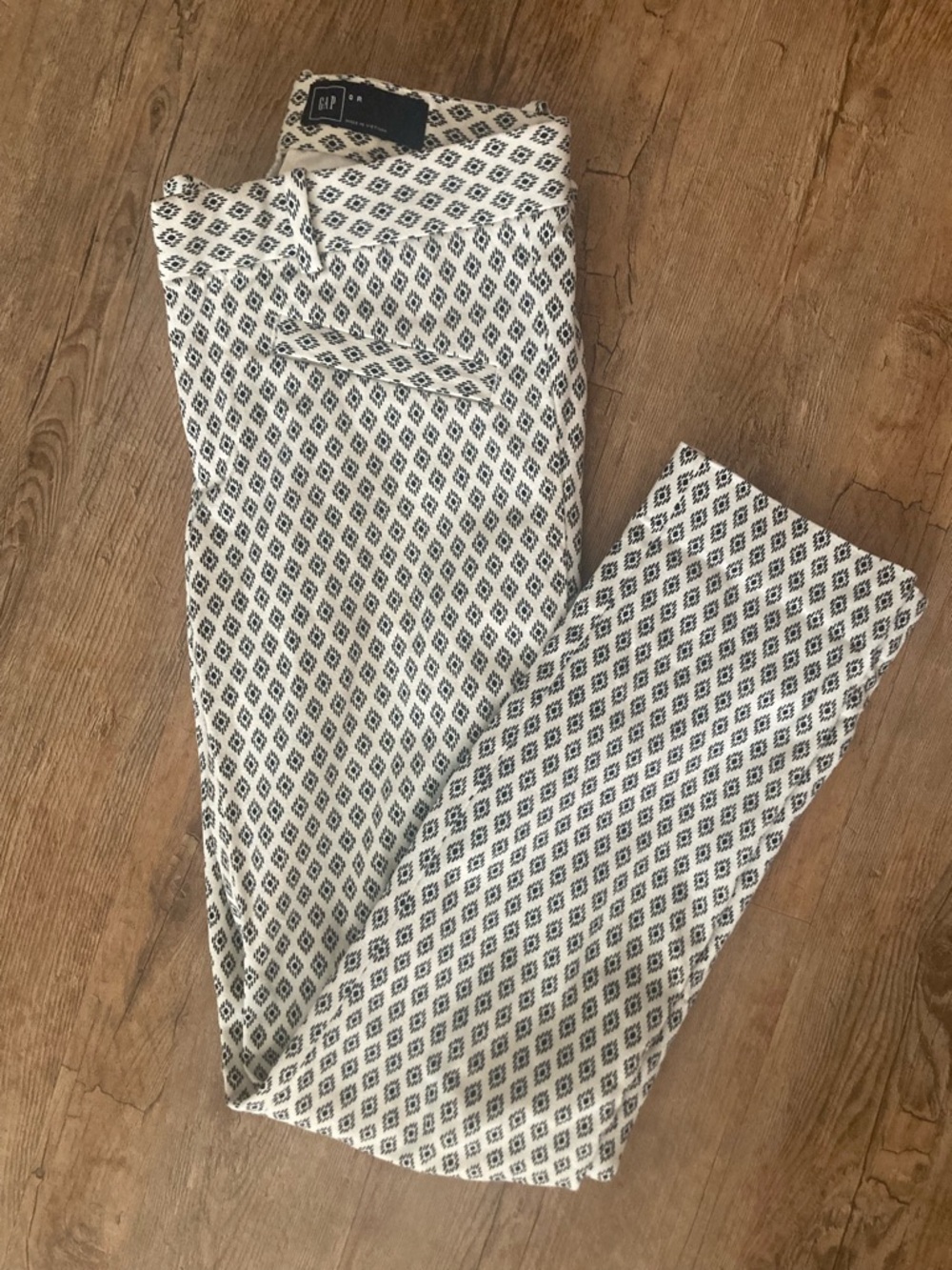 GAP Cotton Geometric Print Ankle Pants